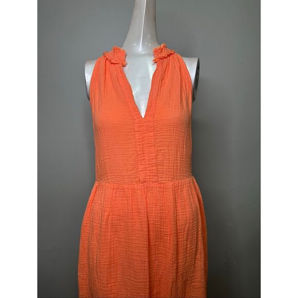 Xirena Liza Cotton Gauze Midi Dress in cantaloupe Medium $275 - Picture 7 of 12